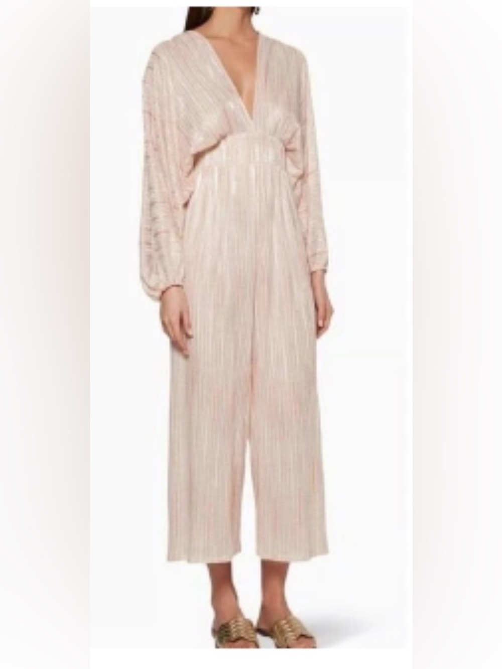 Misa Los Angeles Pale Blush Wide-Leg Jumpsuit